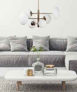 Best Sklep Kaja Złota, błyszcząca lampa sufitowa do salonu ZM 1197 OMI | Kaja