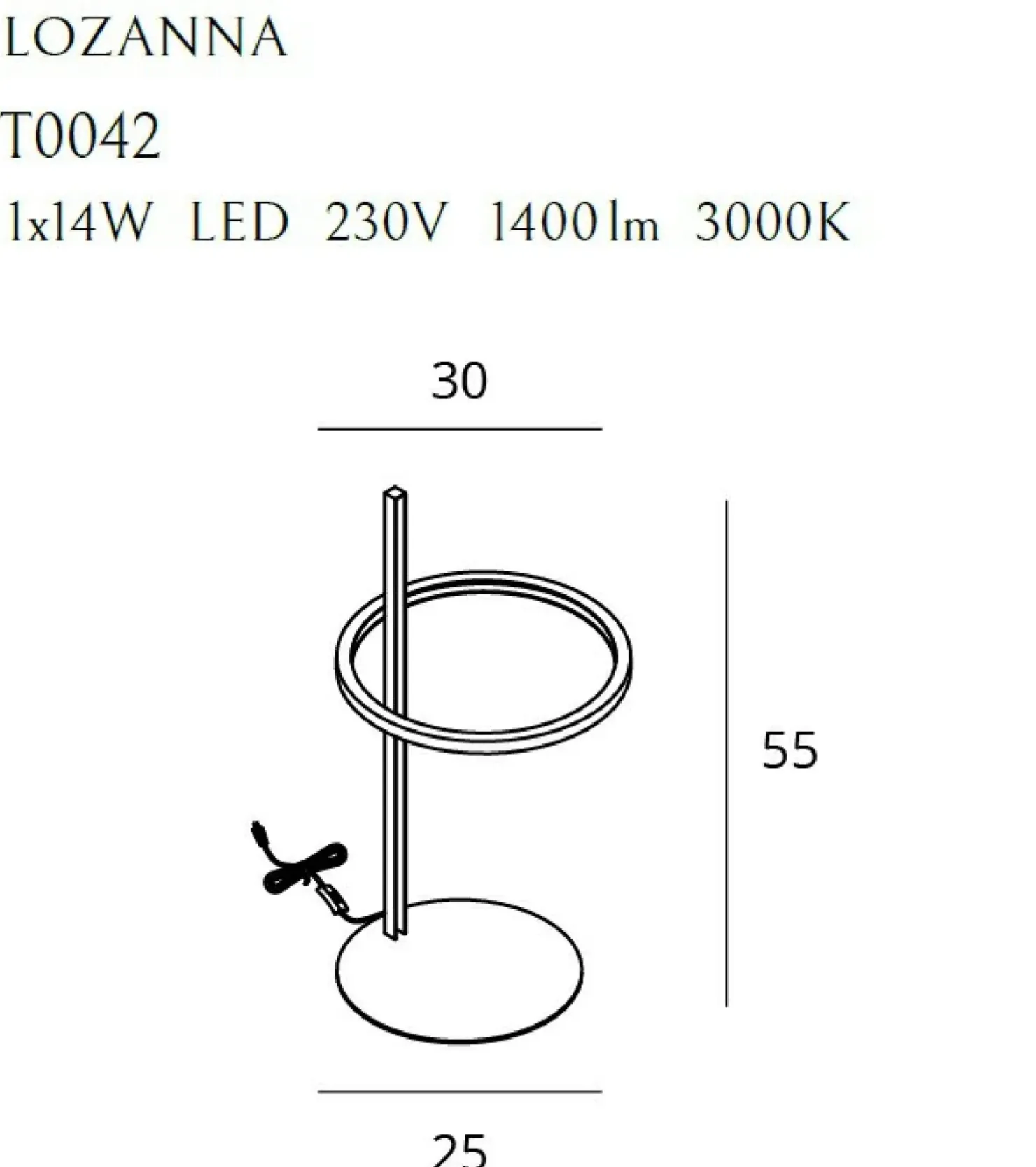 Złota, elegancka lampka stołowa LED MX T0042 LOZANNA | Kaja*Sklep Kaja Store