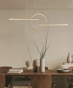 Flash Sale Sklep Kaja Złota, geometryczna lampa LED nad wyspę kuchenną AZ5258 LAUREN | Kaja złotopiaskowane