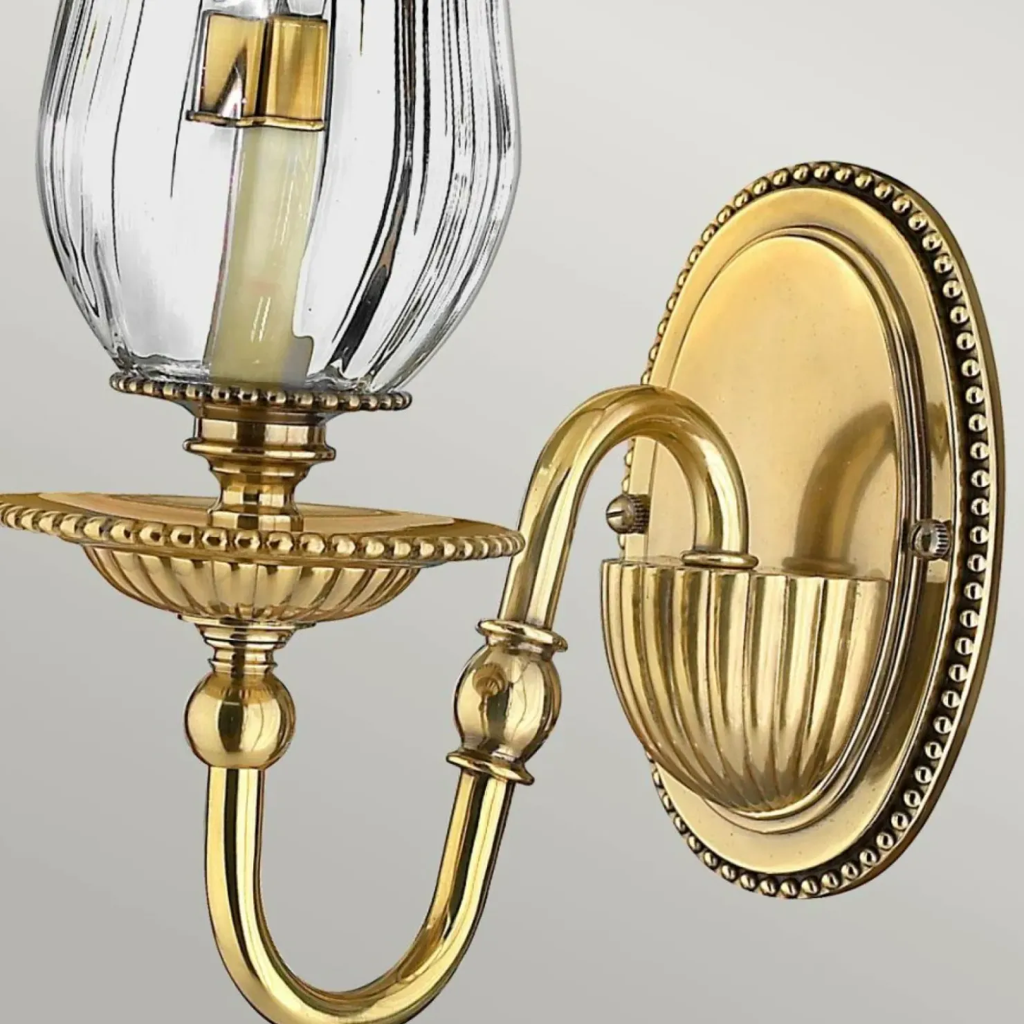Złota lampa ścienna, świecznik HK-CAMBRIDGE1 z serii CAMBRIDGE*Sklep Kaja Flash Sale