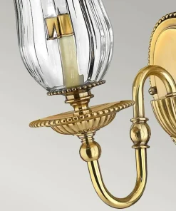 Złota lampa ścienna, świecznik HK-CAMBRIDGE1 z serii CAMBRIDGE*Sklep Kaja Flash Sale
