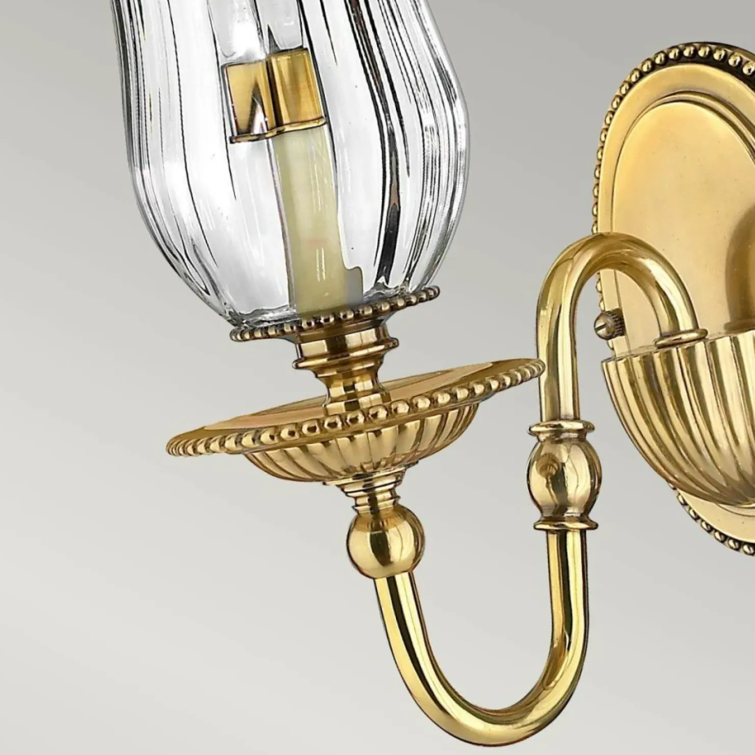 Złota lampa ścienna, świecznik HK-CAMBRIDGE1 z serii CAMBRIDGE*Sklep Kaja Flash Sale