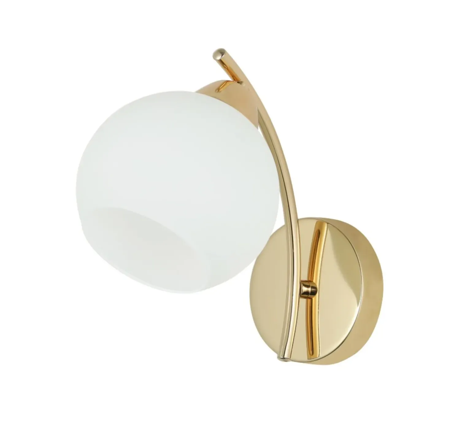 Złota lampa ścienna z klasycznym kloszem 21-38593 AMOS | Kaja*Sklep Kaja Fashion