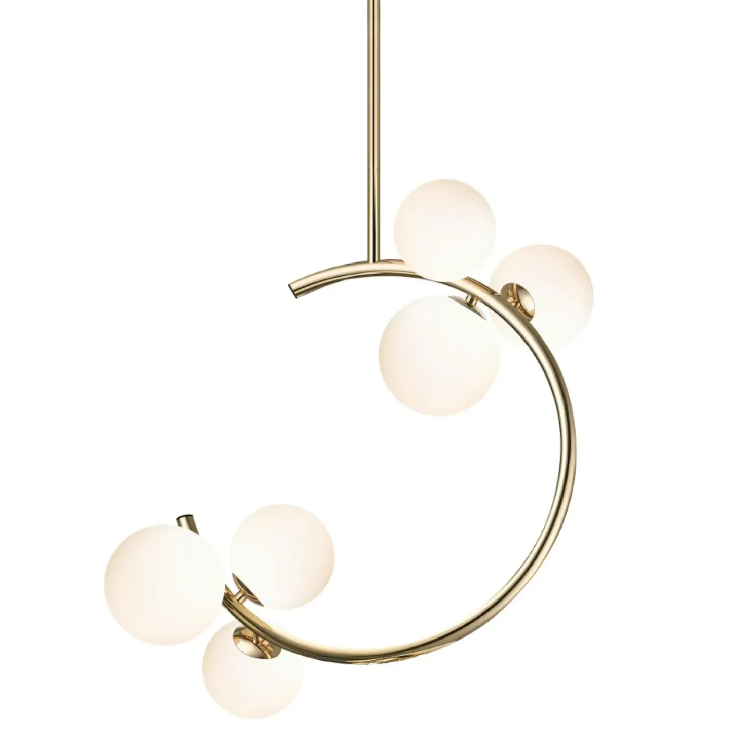 Clearance Sklep Kaja Złota lampa na sztywnym zwisie P0454-06Q-F7AA MOLECULE | Kaja
