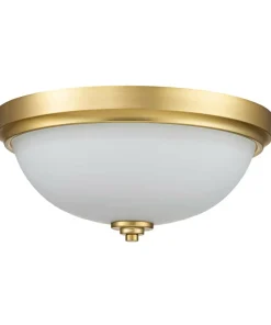 Złota lampa, półkolisty plafon FE-MALIBU-F-BATH-BB z serii MALIBU*Sklep Kaja New