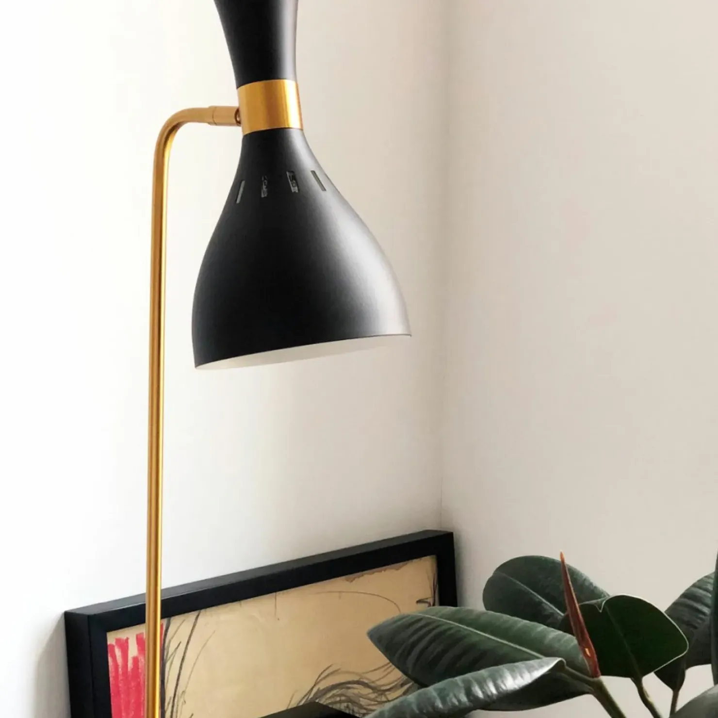 Złota lampa stołowa do biura FE-JOAN-TL-MB z serii JOAN*Sklep Kaja New