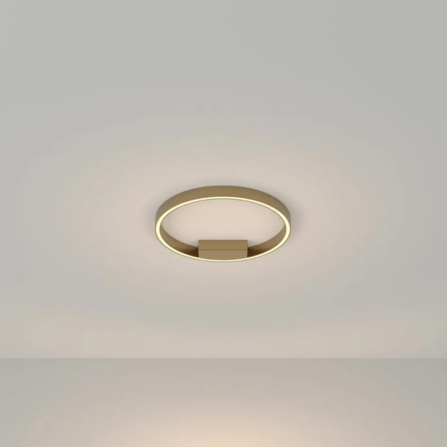 Złota lampa sufitowa, LED 25W MOD058CL-L25BS3K z serii RIM | Kaja*Sklep Kaja Clearance