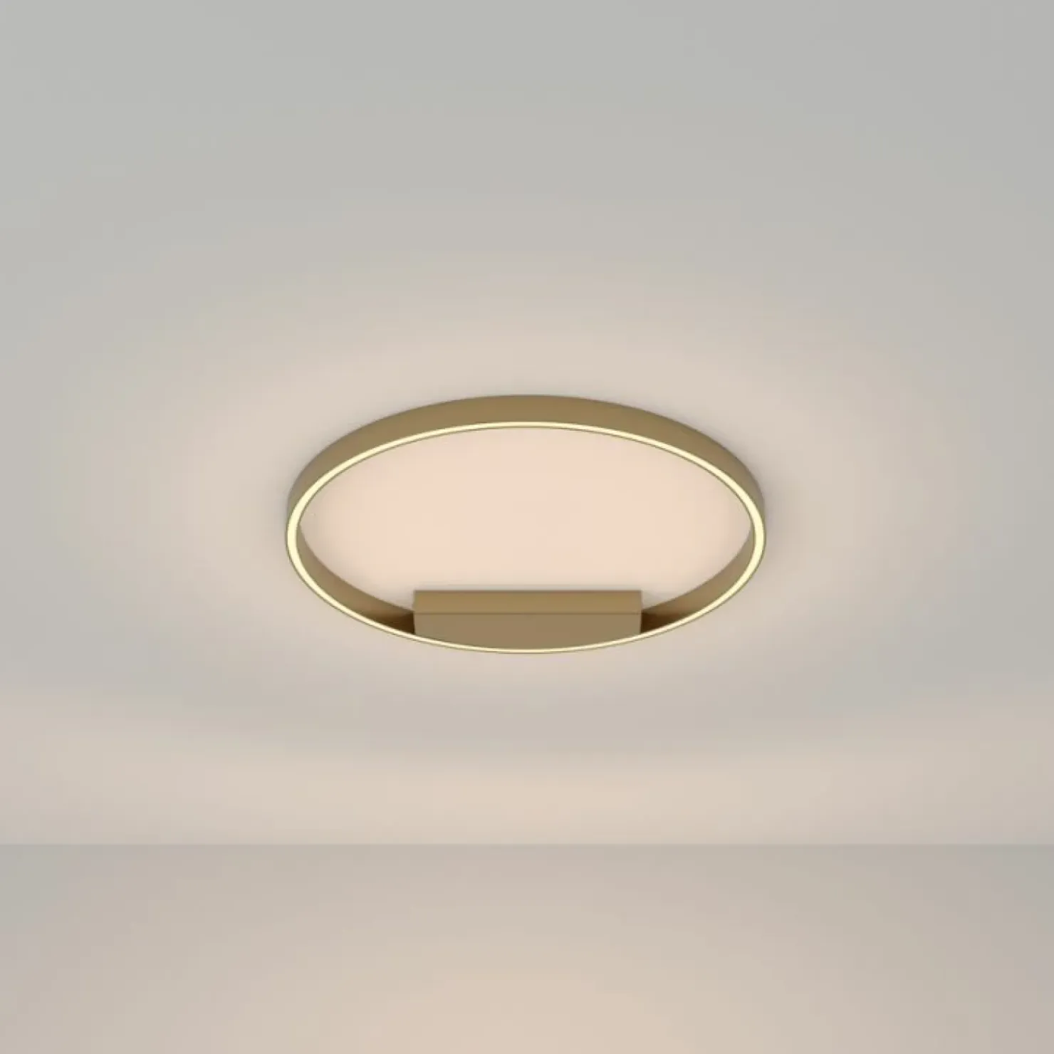 Złota lampa sufitowa, ledowy okrąg 37W MOD058CL-L35BS3K z serii RIM*Sklep Kaja Discount