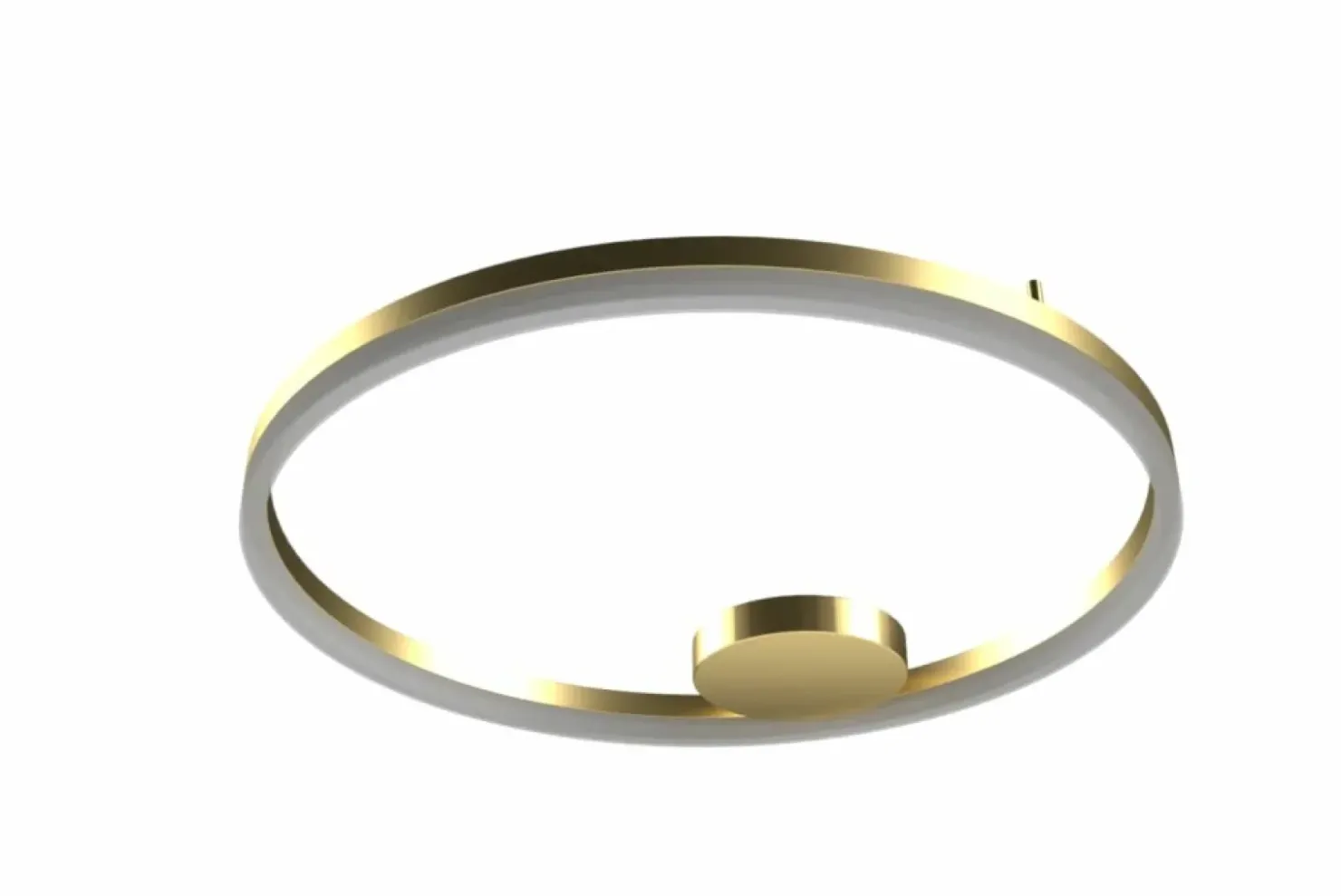 Złota lampa sufitowa obręcz plafon ⌀120cm z pilotem AZ5346 HALO | Kaja*Sklep Kaja Clearance