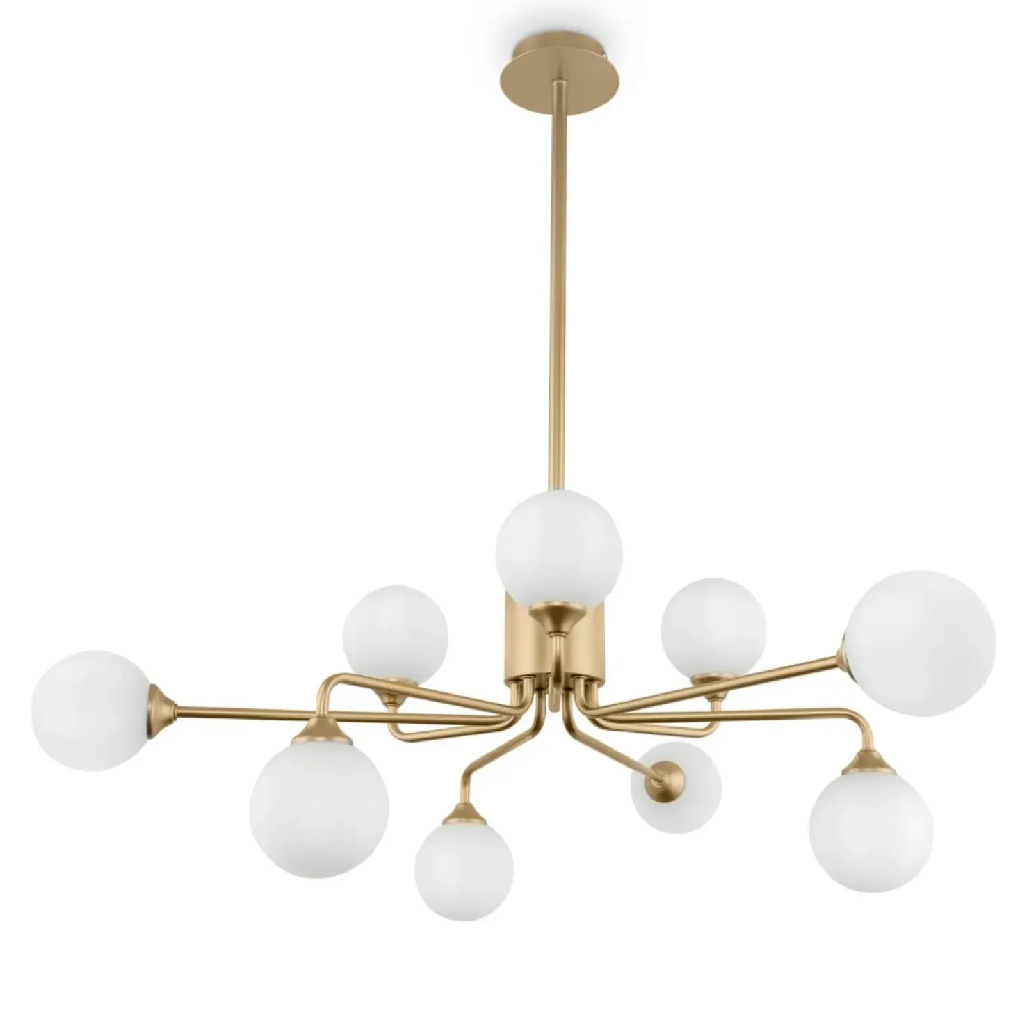 Clearance Sklep Kaja Złota lampa sufitowa w eleganckim wydaniu MOD044PL-09MG z serii ALEXIS złotymatowy