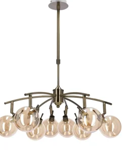 Cheap Sklep Kaja Złota lampa sufitowa, żyrandol z kloszami 38-16393 z serii LENTINI