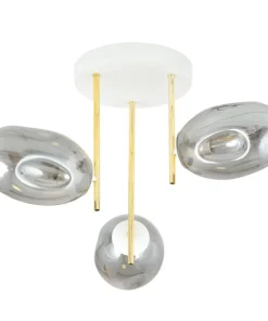Outlet Sklep Kaja Złota lampa sufitowa z dekoracyjnymi kloszami 1277/3 z serii ARGO