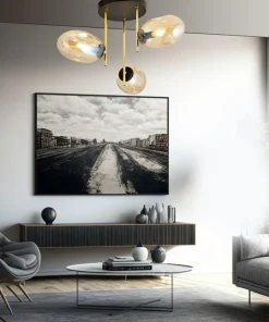 Outlet Sklep Kaja Złota lampa sufitowa z miodowymi kloszami 1275/3 z serii ARGO | Kaja