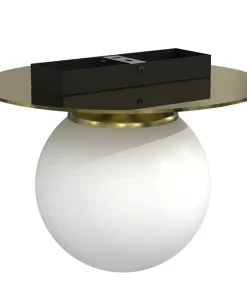 Sale Sklep Kaja Złota lampa sufitowa z mlecznym kloszem MLP7968 z serii PLATO | Kaja Oświetlenie