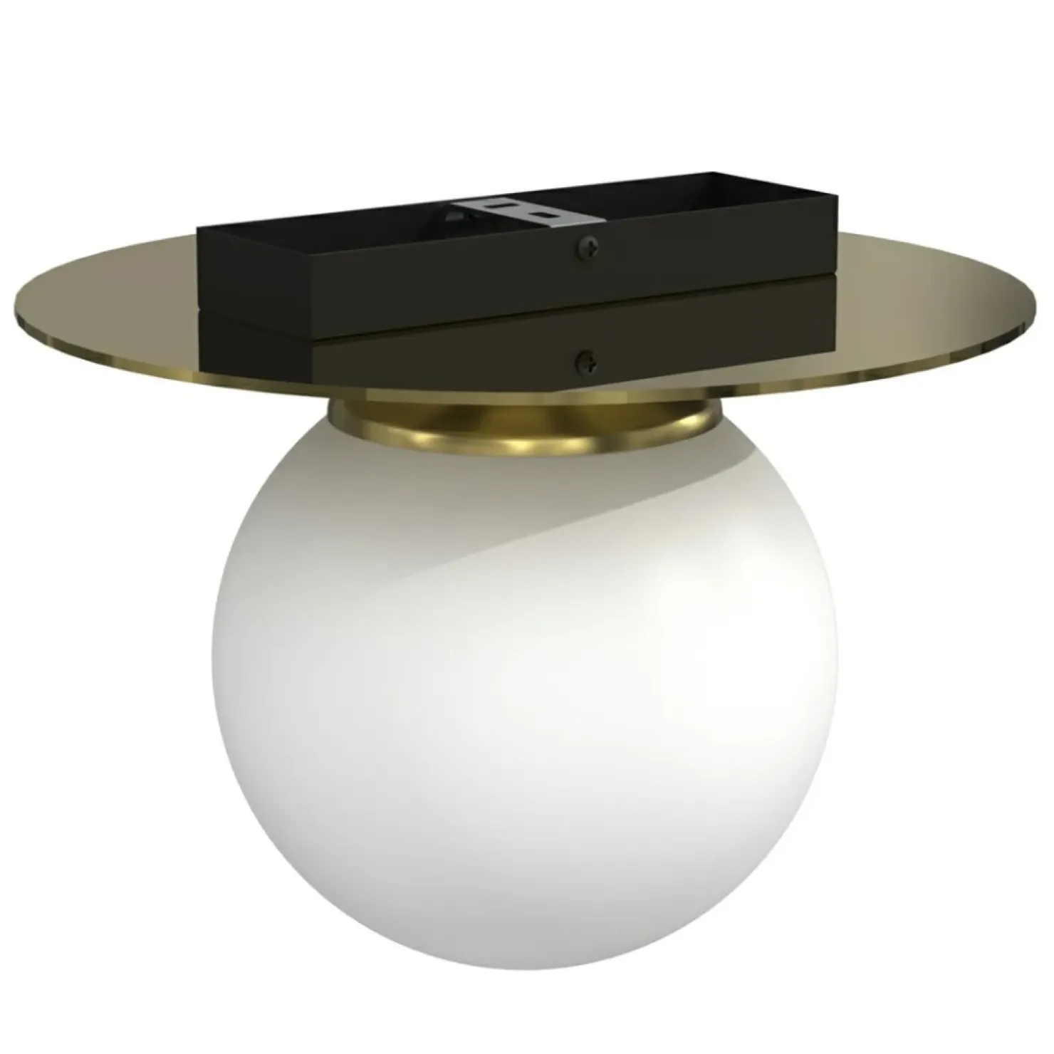 Sale Sklep Kaja Złota lampa sufitowa z mlecznym kloszem MLP7968 z serii PLATO | Kaja Oświetlenie