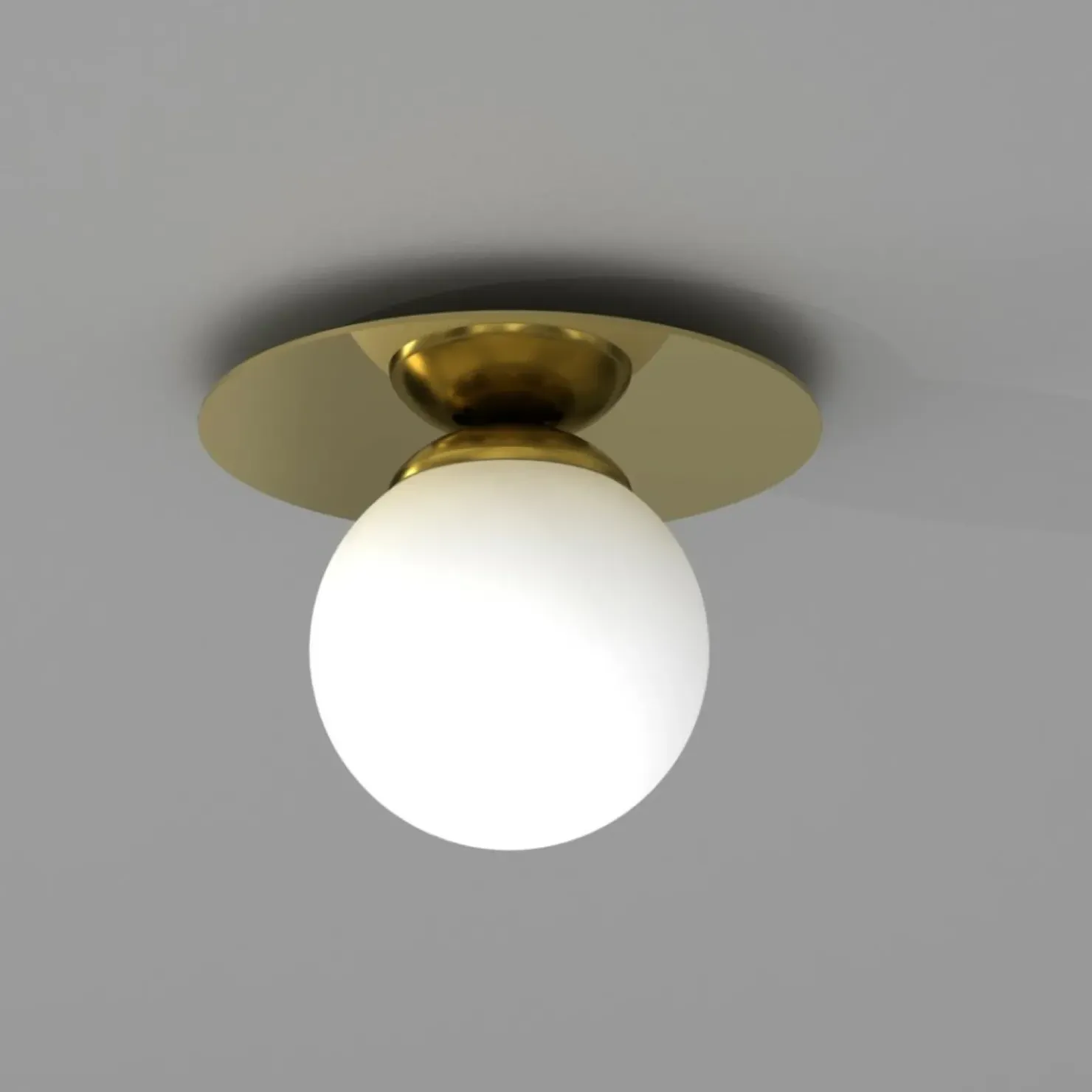 Sale Sklep Kaja Złota lampa sufitowa z mlecznym kloszem MLP7968 z serii PLATO | Kaja Oświetlenie