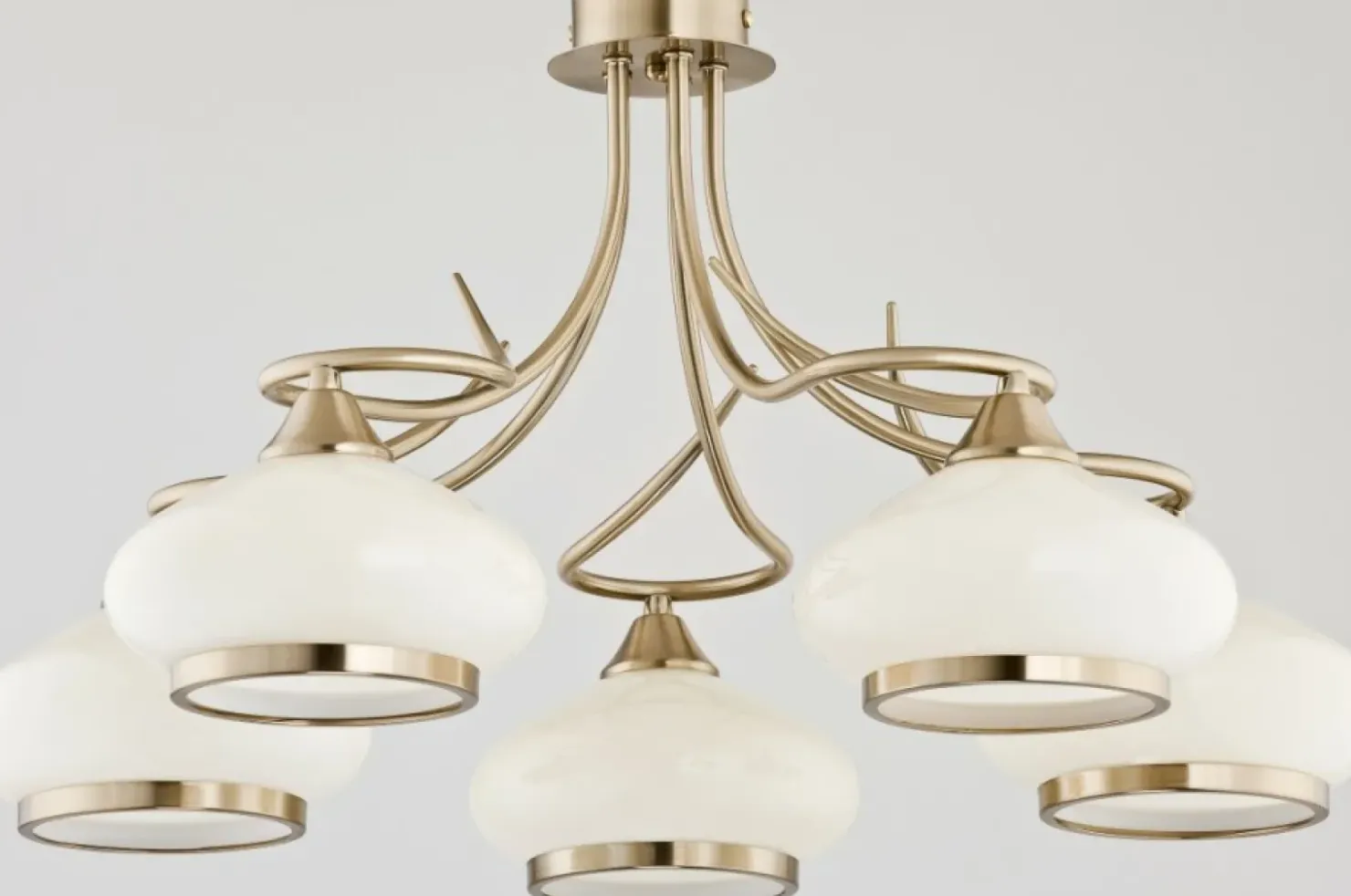 Złota lampa sufitowa z owalnymi kloszami AL 24475 | Kaja*Sklep Kaja Fashion