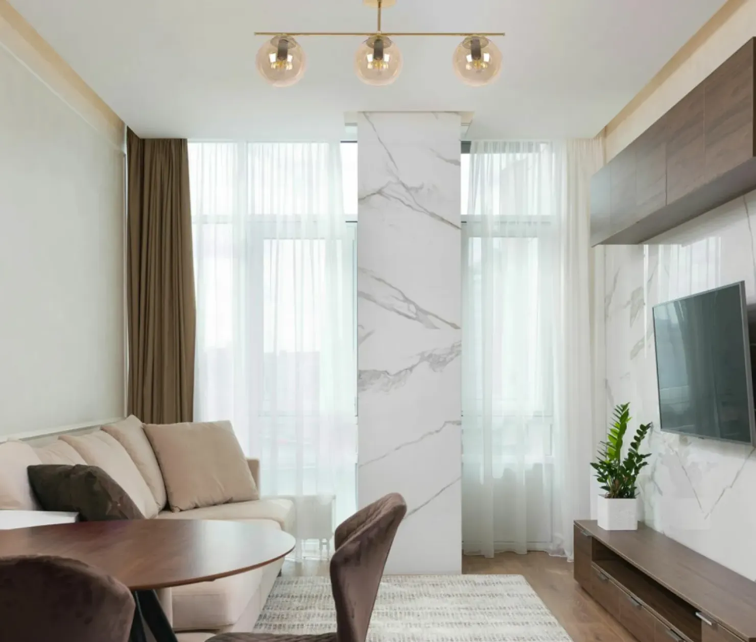 Clearance Sklep Kaja Złota lampa sufitowa z trzema miodowymi kloszami K-5412 z serii GRAND