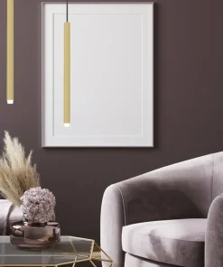 Clearance Sklep Kaja Złota lampa wisząca, długa tuba na G9 MLP8839 z serii MONZA | Kaja Oświetlenie