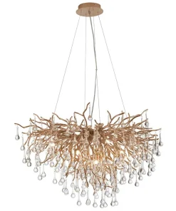 Store Sklep Kaja Złota lampa wisząca, gałązki 2192-11 z serii ICICLE | Kaja Oświetlenie postarzanymosiądz