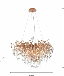 Store Sklep Kaja Złota lampa wisząca, gałązki 2192-11 z serii ICICLE | Kaja Oświetlenie postarzanymosiądz