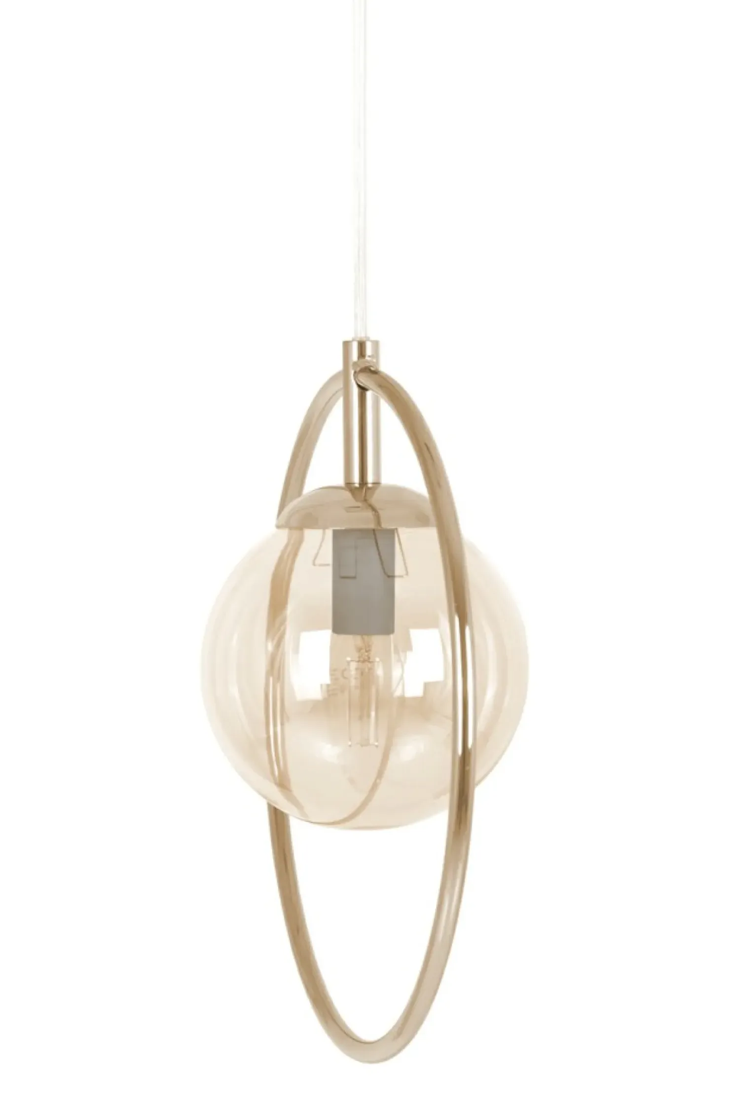 Złota lampa wisząca, geometryczna, z obręczą K-5395 z serii SVEN*Sklep Kaja Online