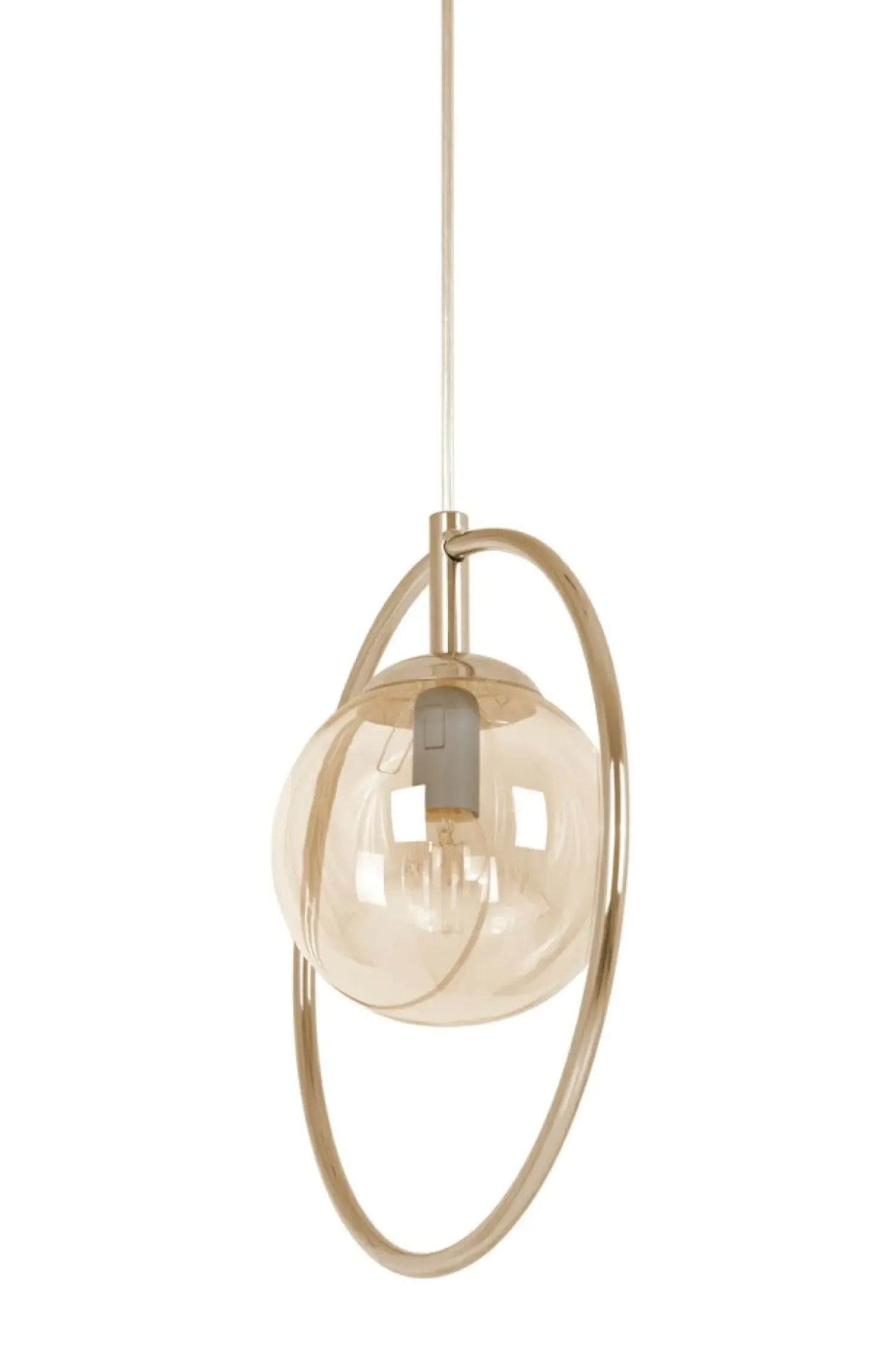 Złota lampa wisząca, geometryczna, z obręczą K-5395 z serii SVEN*Sklep Kaja Online