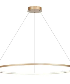 Fashion Sklep Kaja Złota lampa wisząca, ledowa, szczelność IP44 ML8865 z serii SATURNO | Kaja Oświe