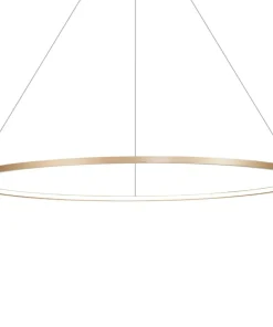 Fashion Sklep Kaja Złota lampa wisząca, ledowa, szczelność IP44 ML8865 z serii SATURNO | Kaja Oświe
