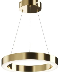 New Sklep Kaja Złota lampa wisząca, ledowa obręcz MOD415PL-L36BS4K z serii SATURNO mosiądz