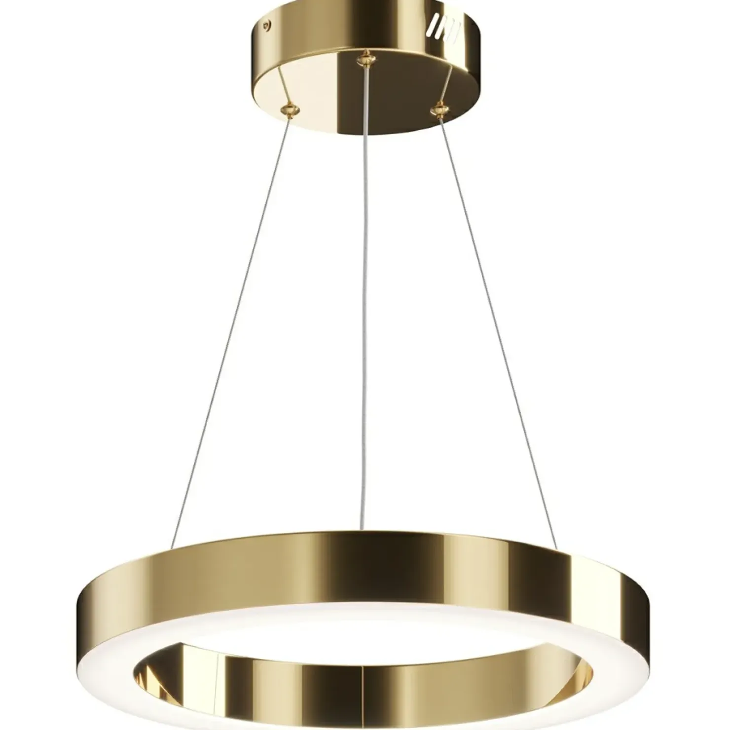 New Sklep Kaja Złota lampa wisząca, ledowa obręcz MOD415PL-L36BS4K z serii SATURNO mosiądz