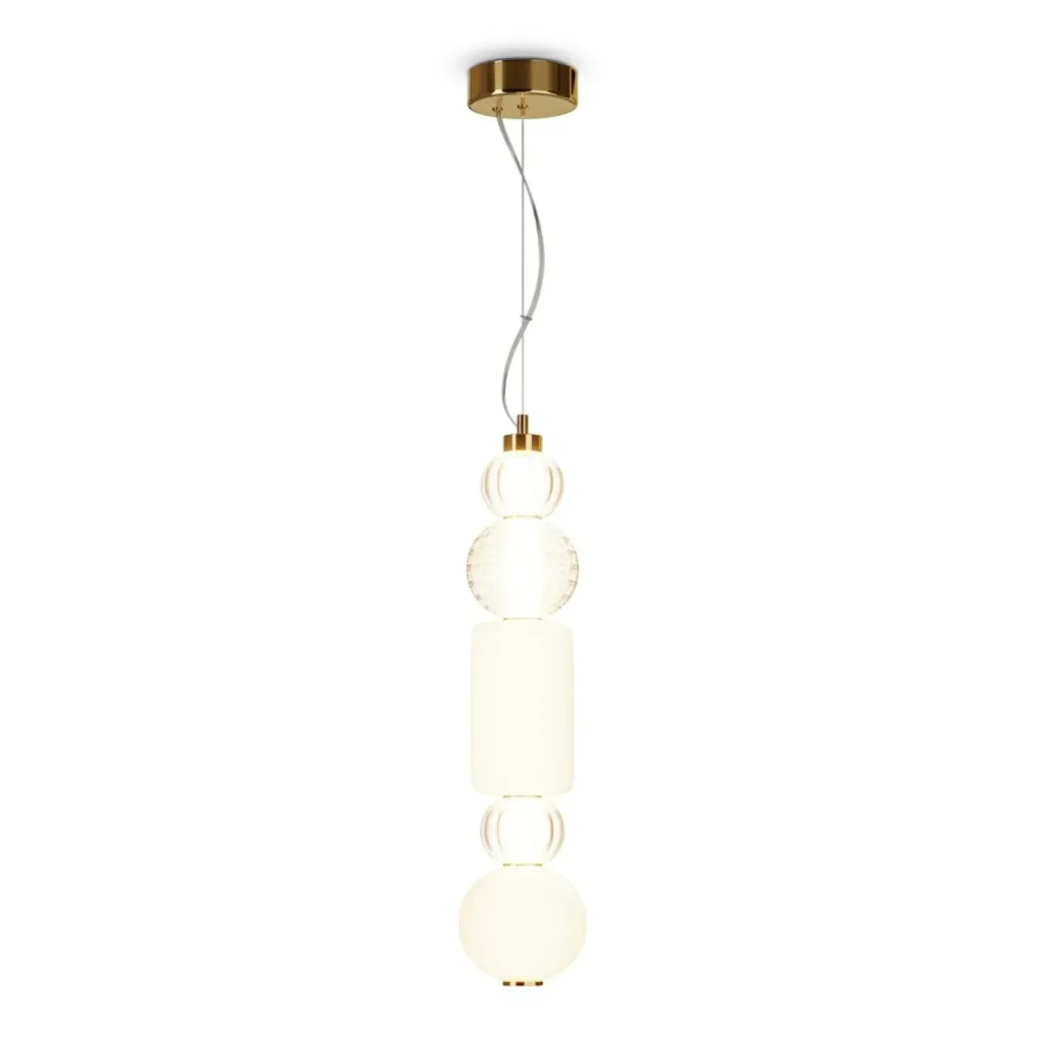 Store Sklep Kaja Złota lampa wisząca, ledowa, o mocy 35W P069PL-L35G3K1 z serii COLLAR