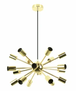 New Sklep Kaja Złota lampa wisząca na 18 żarówek E27 A8181-18-GD MANDI | Kaja