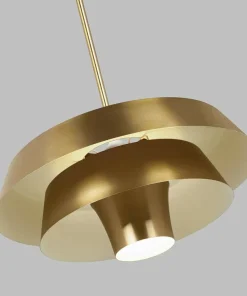 Discount Sklep Kaja Złota lampa wisząca, na 1 żarówkę FE-BRISBIN-BB z serii BRISBIN oksydowanymosiądz