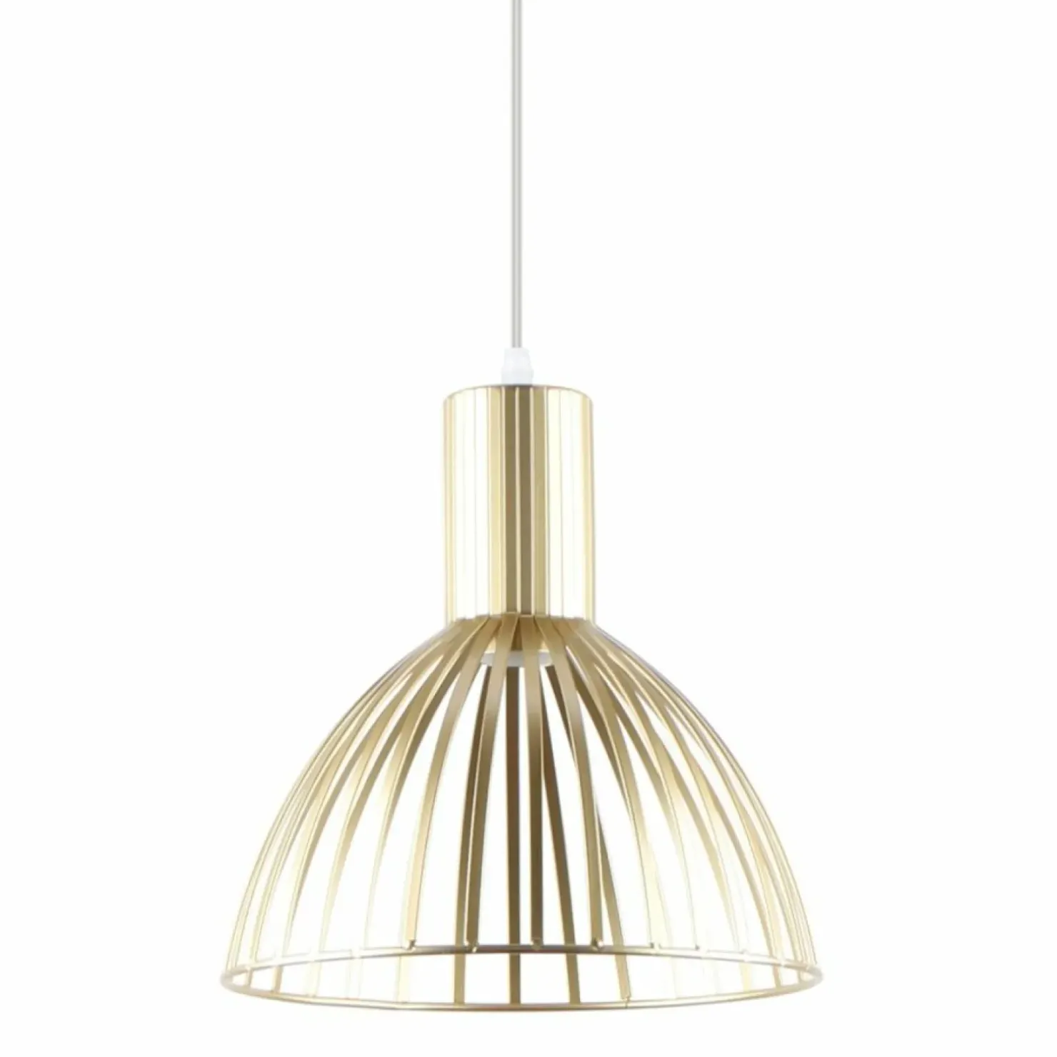 Discount Sklep Kaja Złota lampa wisząca na żarówkę E27 ZM A8082-GLD z serii DOLIA | Kaja