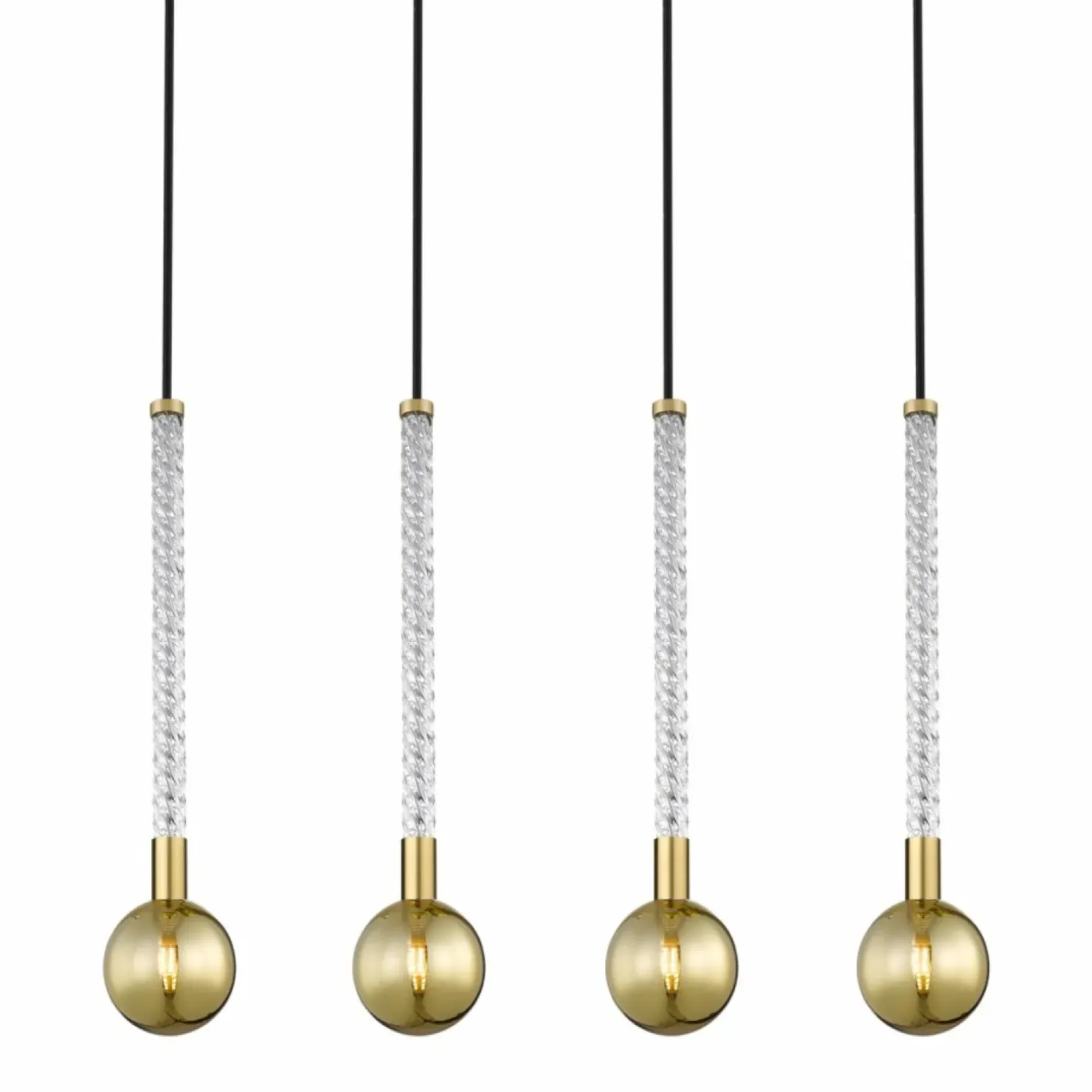 Best Sale Sklep Kaja Złota lampa wisząca na listwie, nad stół P0583-04A-2GHF MIDA | Kaja