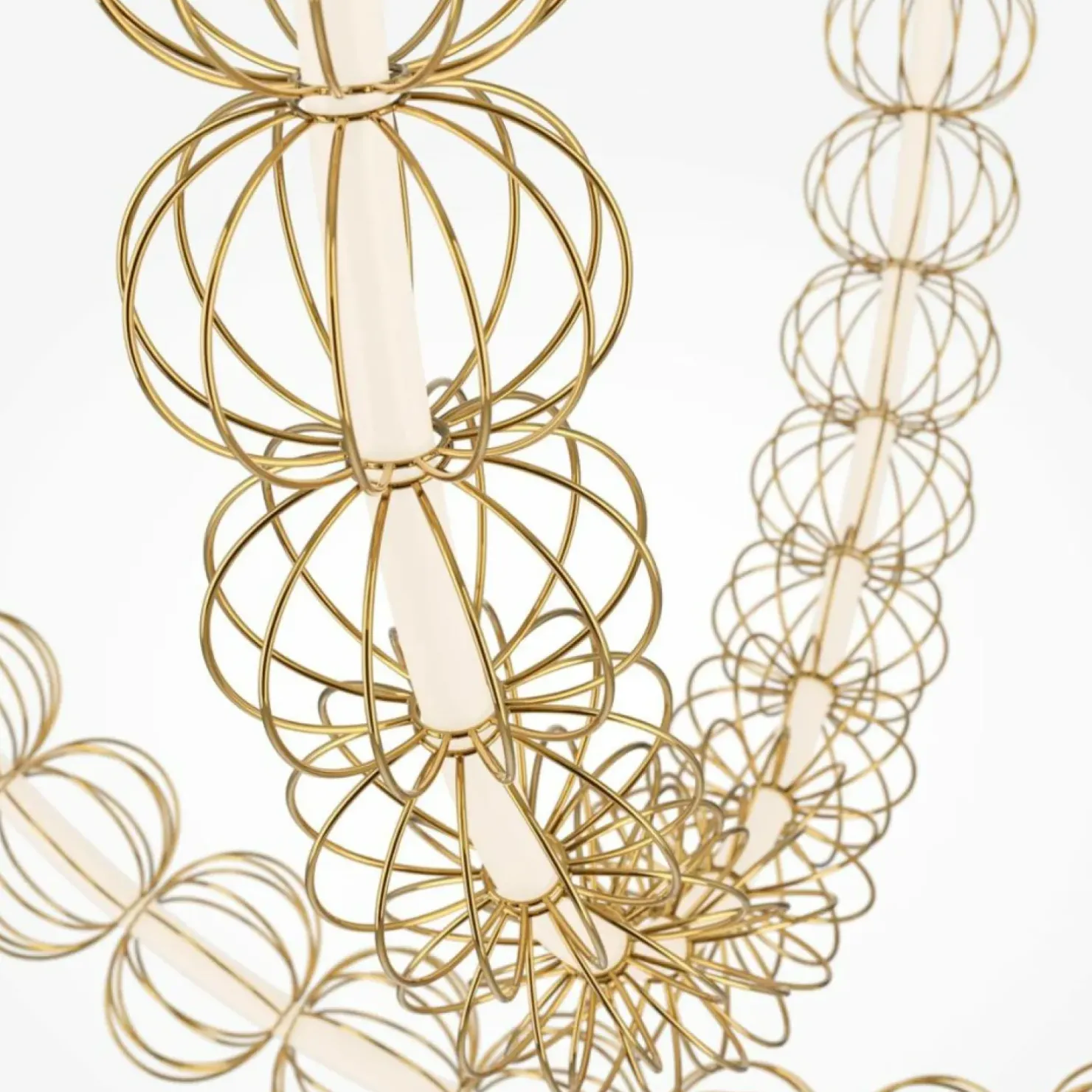 Store Sklep Kaja Złota lampa wisząca nad stół MOD216PL-L55G3K z serii GOLDEN CAGE