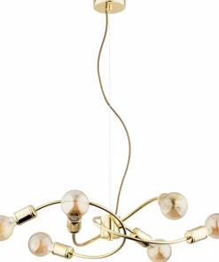 Best Sklep Kaja Złota lampa wisząca o obłych kształtach AL 63163 z serii KARUZO | Kaja Oświetlen