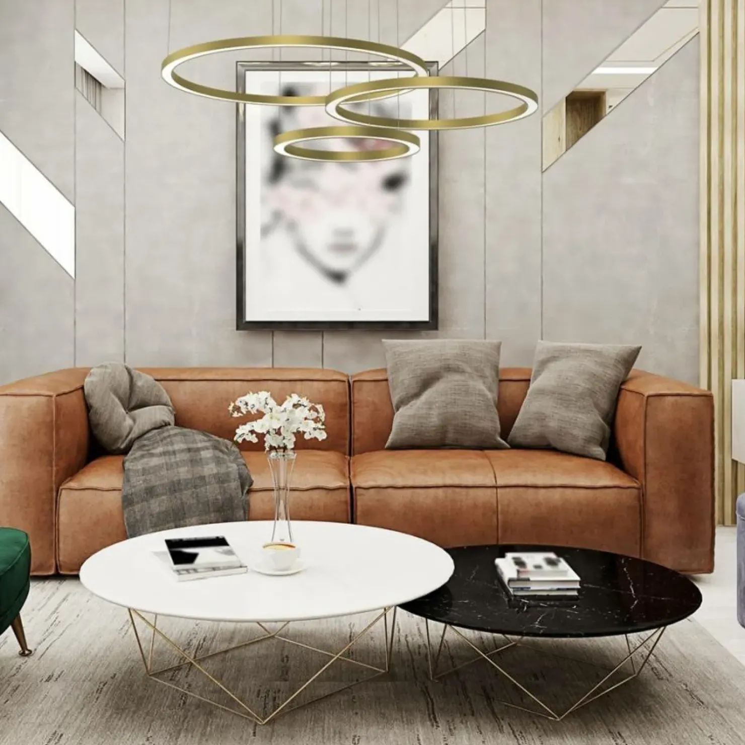 Shop Sklep Kaja Złota lampa wisząca, okręgi o różnej wielkości ML8790 z serii GALAXIA | Kaja Ośw