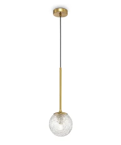 Online Sklep Kaja Złota lampa wisząca, przezroczysty klosz MOD061PL-01BS1 z serii LIGERO mosiądz