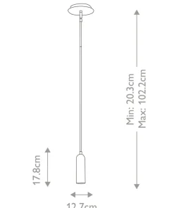 Outlet Sklep Kaja Złota lampa wisząca, wbudowany LED HK-DAX-MP-HB z serii DAX starymosiądz