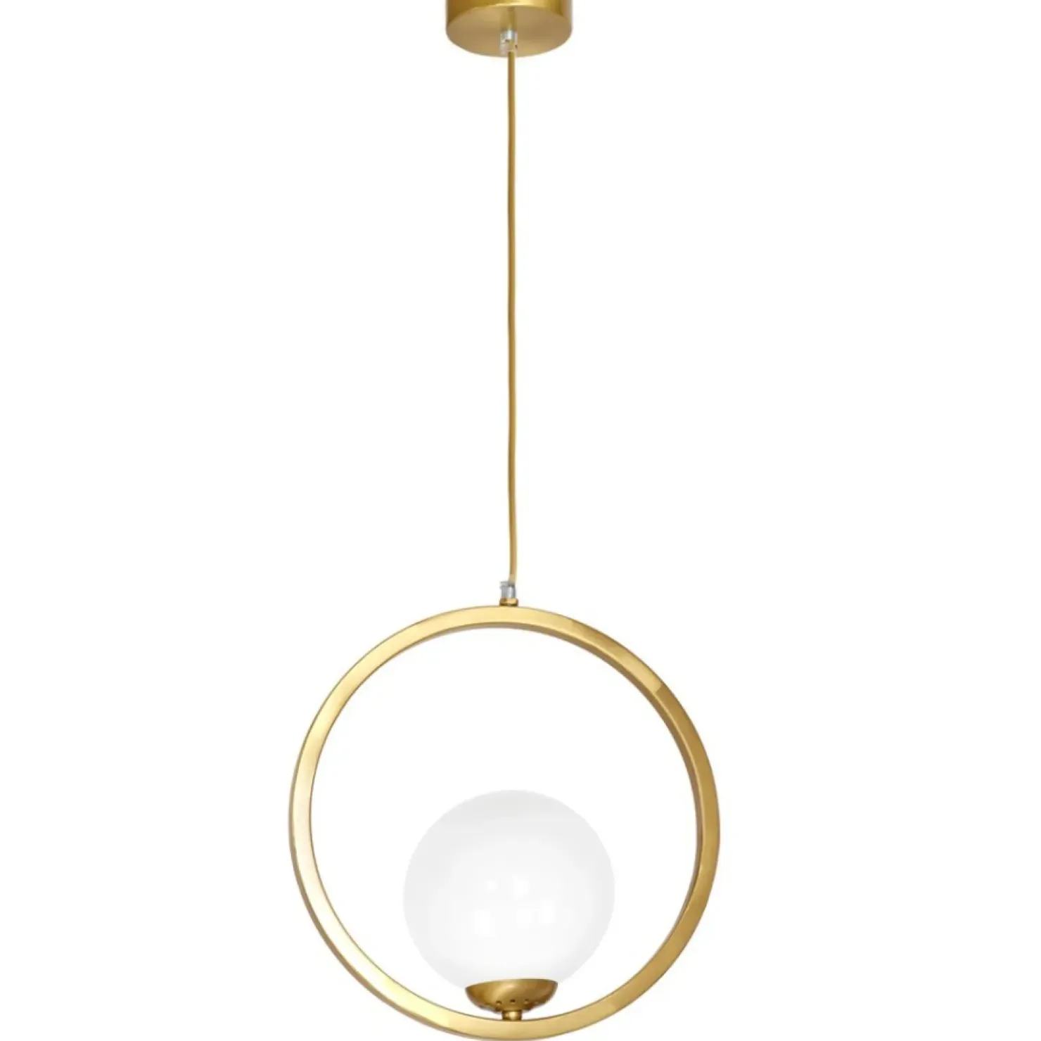 Shop Sklep Kaja Złota lampa wisząca z białym kulistym kloszem MLP5573 z serii VIENNA | Kaja Oświ