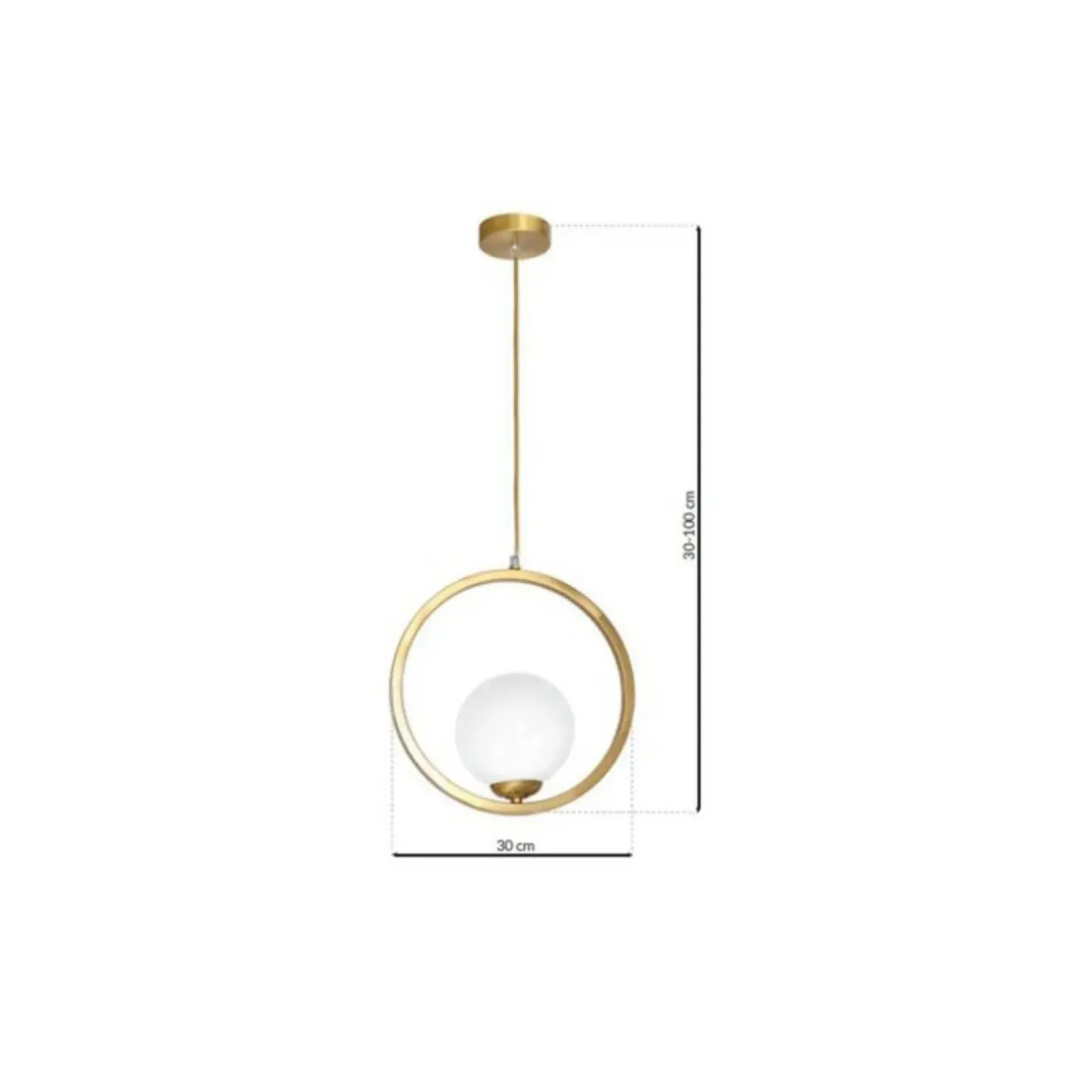 Shop Sklep Kaja Złota lampa wisząca z białym kulistym kloszem MLP5573 z serii VIENNA | Kaja Oświ