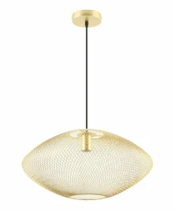 New Sklep Kaja Złota lampa wisząca z drucianym abażurem A8032L-GD ORION | Kaja