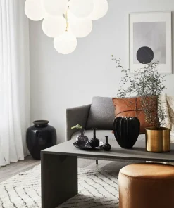 Store Sklep Kaja Złota lampa wisząca z kloszami w kształcie kul 107903 | Kaja