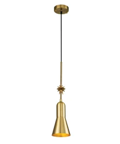 Shop Sklep Kaja Złota lampa wisząca z ozdobą ETOILE-P-S-AB z serii ETOILE