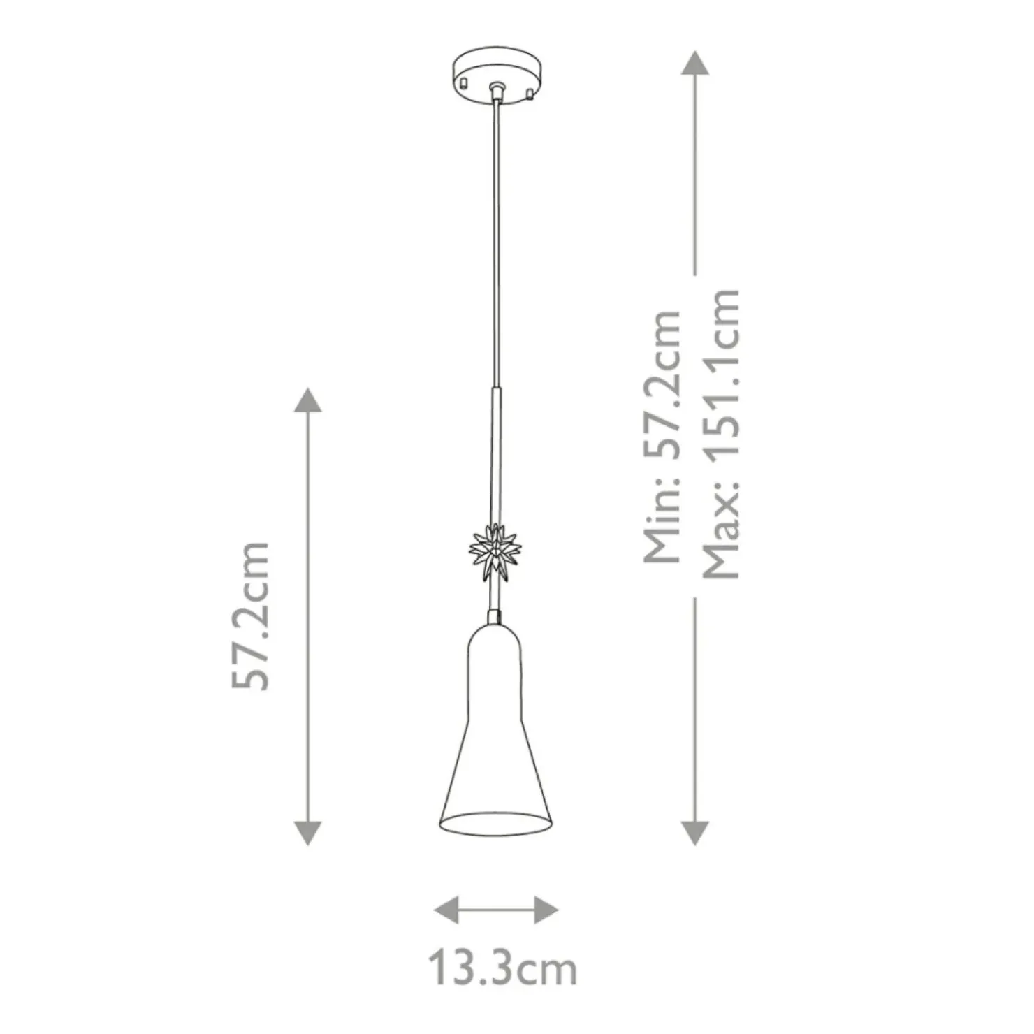Shop Sklep Kaja Złota lampa wisząca z ozdobą ETOILE-P-S-AB z serii ETOILE