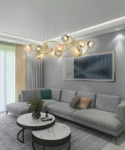 Sale Sklep Kaja Złota lampa wisząca z ryflowanymi kloszami WF 7015-1404 METZ | Kaja