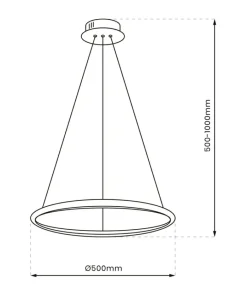 Hot Sklep Kaja Złota lampa wisząca z wbudowanym LED-em ML7941 z serii ROTONDA | Kaja Oświetleni