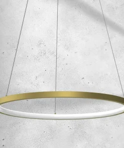 Hot Sklep Kaja Złota lampa wisząca z wbudowanym LED-em ML7941 z serii ROTONDA | Kaja Oświetleni